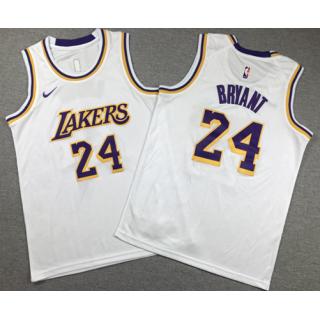 Kobe Bryant 24, L.A. Lakers [White] -NIÑOS